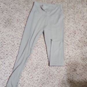 Gray High-Waisted Ankle-Length Leggings